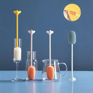 洗杯子神器洗杯刷奶瓶清洁刷长柄无死角 海绵小刷子水杯茶渍涮子