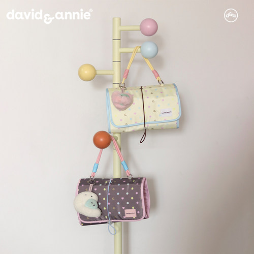 davidannie波点化妆包女外出便携