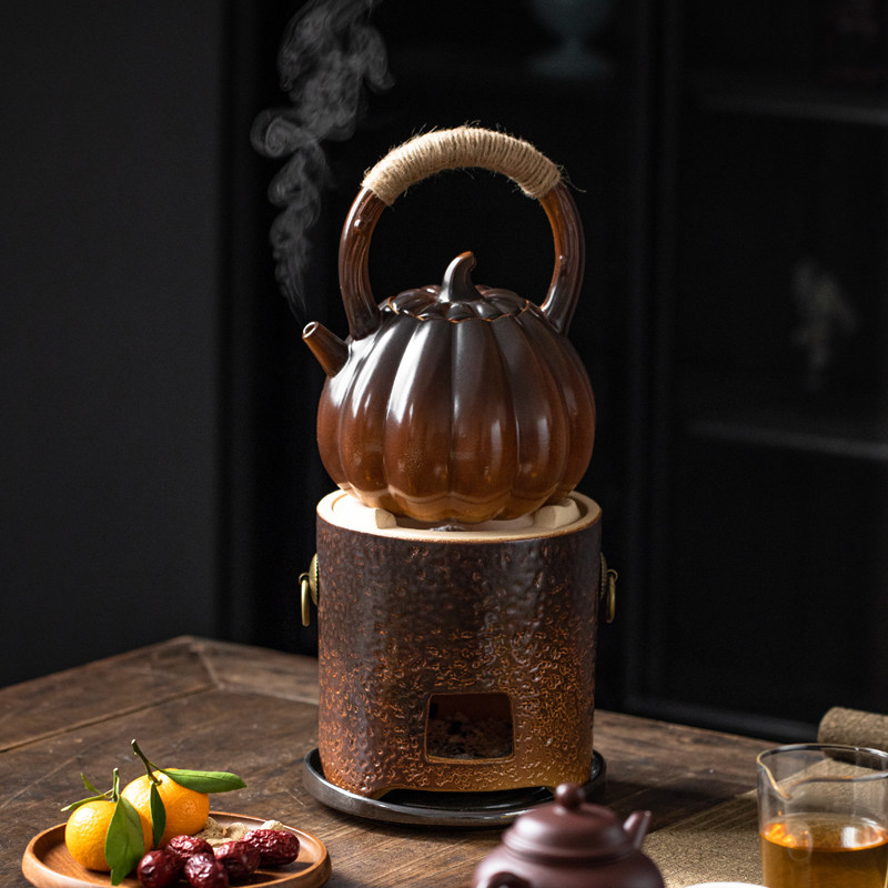 韩恬繁碳炉烧水壶煮茶壶泡茶壶温茶炉酒精炭火炉提梁煮茶壶陶炉壶