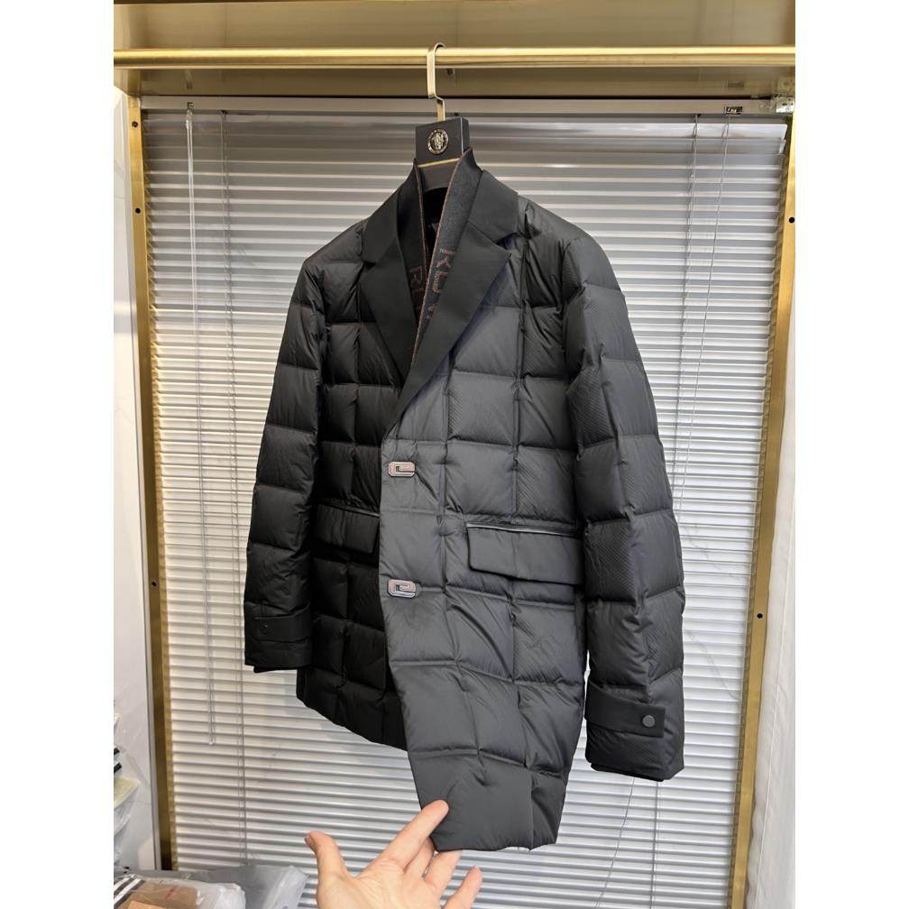 68331秋冬季男士新品围巾领可拆卸中长款羽绒服潮流百搭高级感帅