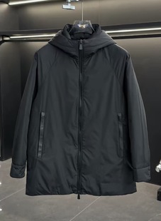 新品轻奢SHEN&DU男装Downplus鹅绒拼绵羊皮超轻中长款羽绒服-2103