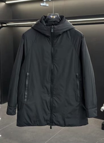 新品轻奢SHEN&DU男装Downplus鹅绒拼绵羊皮超轻中长款羽绒服-2103