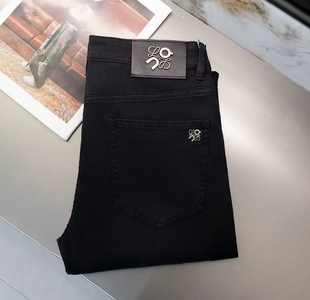 夏季新款超柔四面弹力水洗时尚莱赛尔黑灰色修身小脚牛仔裤HR5507