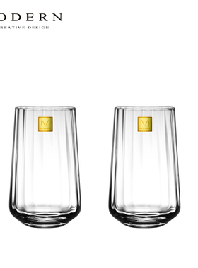 摩登MODERN北欧杯具耐高温透明玻璃简约咖啡杯果汁杯情侣一对水杯