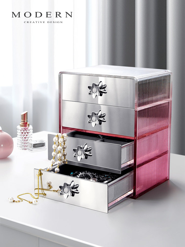 现代现代时尚首饰盒全新高端无障碍奢华珍珠项炼珠宝手表收纳盒礼