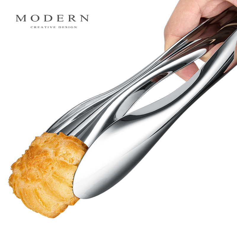 摩登厨房烹饪夹菜工具面包不锈钢