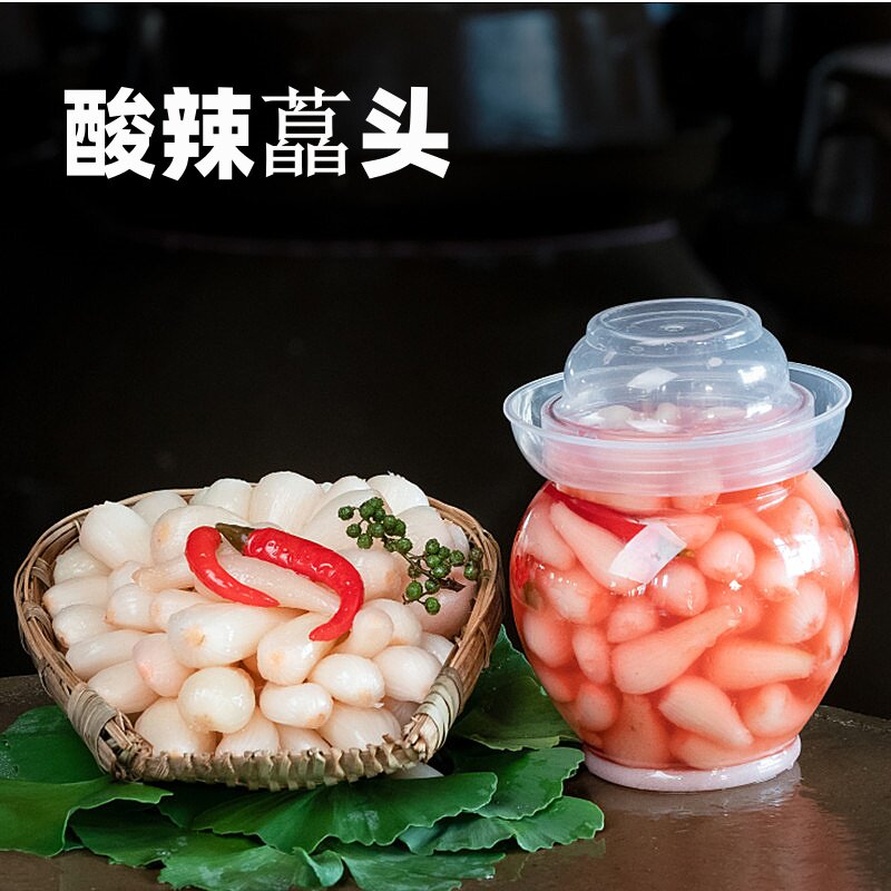 老坛母水泡藠头四川特产酸辣脆爽荞头开味解腻下饭菜茭头开罐即食