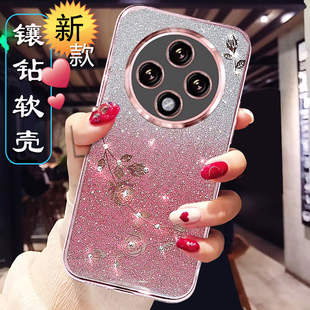 适用OPPOA3新款 防摔PKA110硅胶软外壳0pp0a3pro曲屏全包PJY110奢华名媛透明闪钻a5iplus网红高级 5G手机壳女款