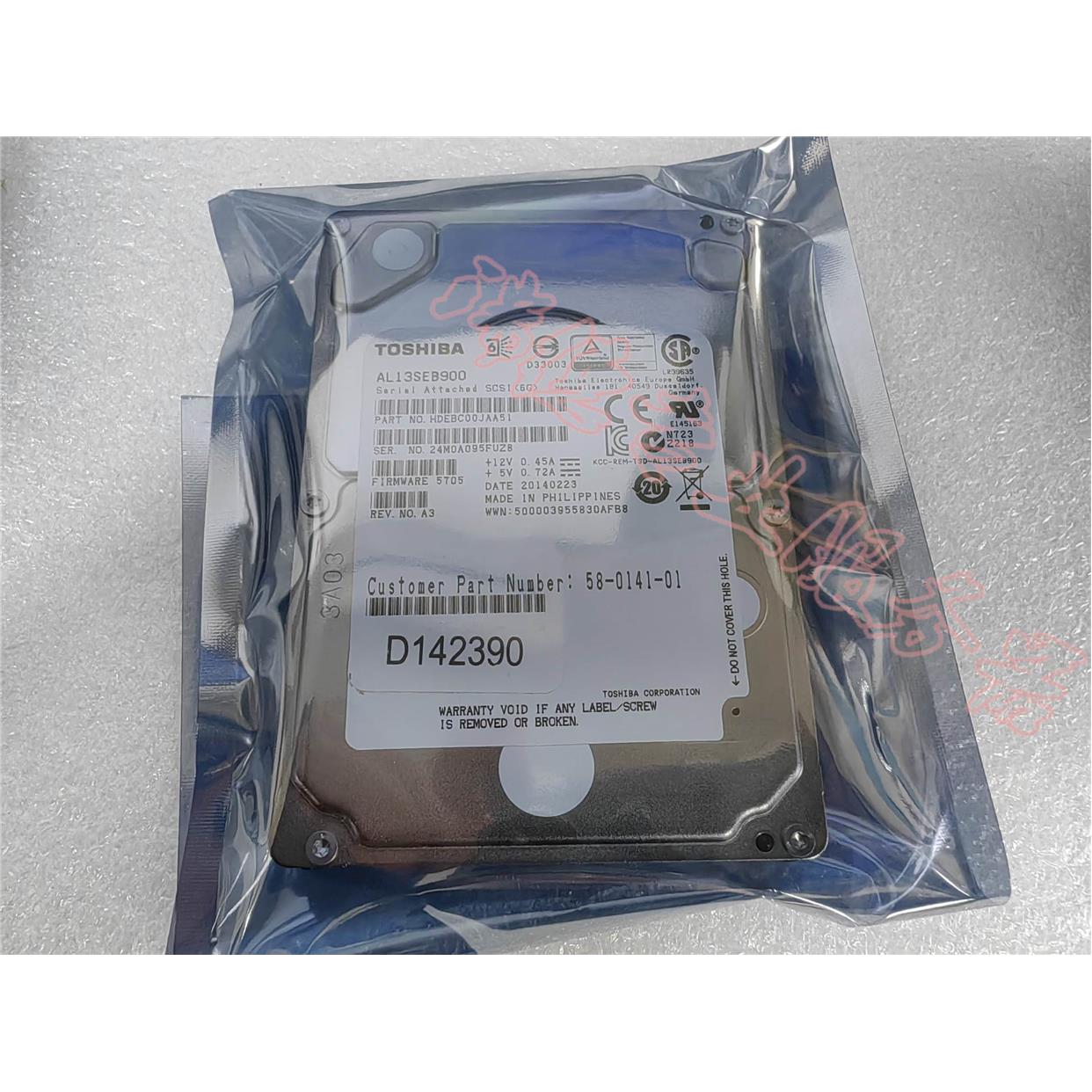 TOSHIBA AL13SEB900 900G 10K SAS 2.5寸服务器硬盘保一年 电子/电工 监控器材配件 原图主图