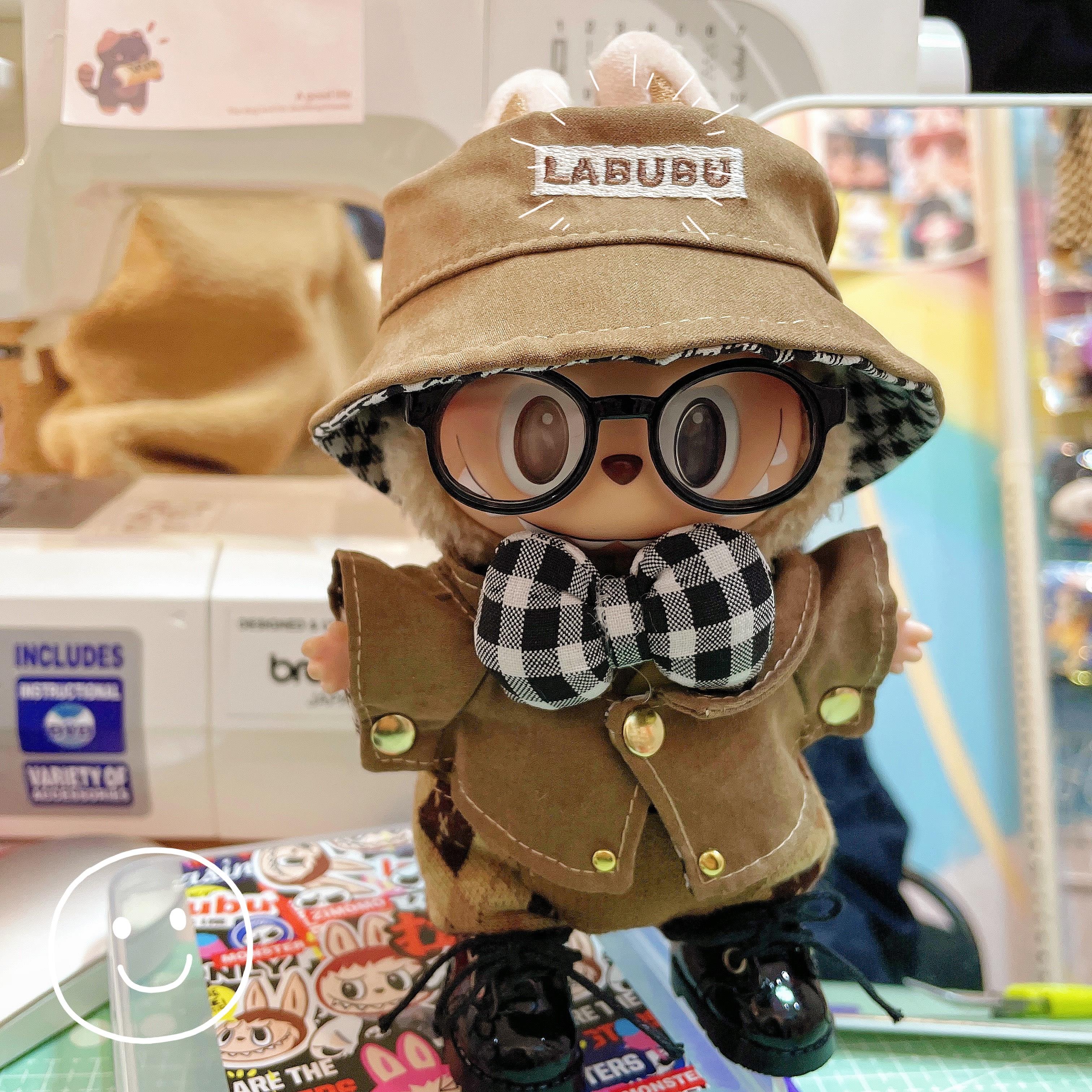 拉布布娃衣官方正品labubu娃衣搪胶公仔泡泡玛特马卡龙拉布布侦