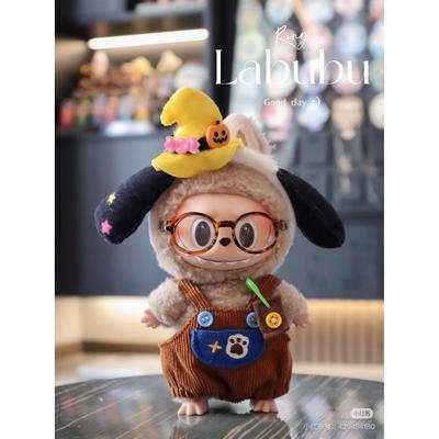 拉布布娃衣官方正品labubu挂件衣服马卡龙17cm拉布搪胶公仔娃衣配