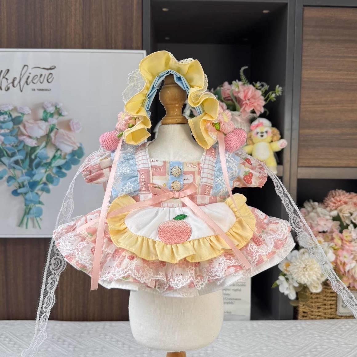 labubu娃衣官方正品原创手工定制拉布布裙子20cm棉花娃娃衣服星黛