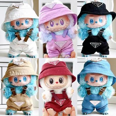 labubu娃衣官方正品17cm一代二代三代拉布布衣服搪胶盲盒坐坐派对