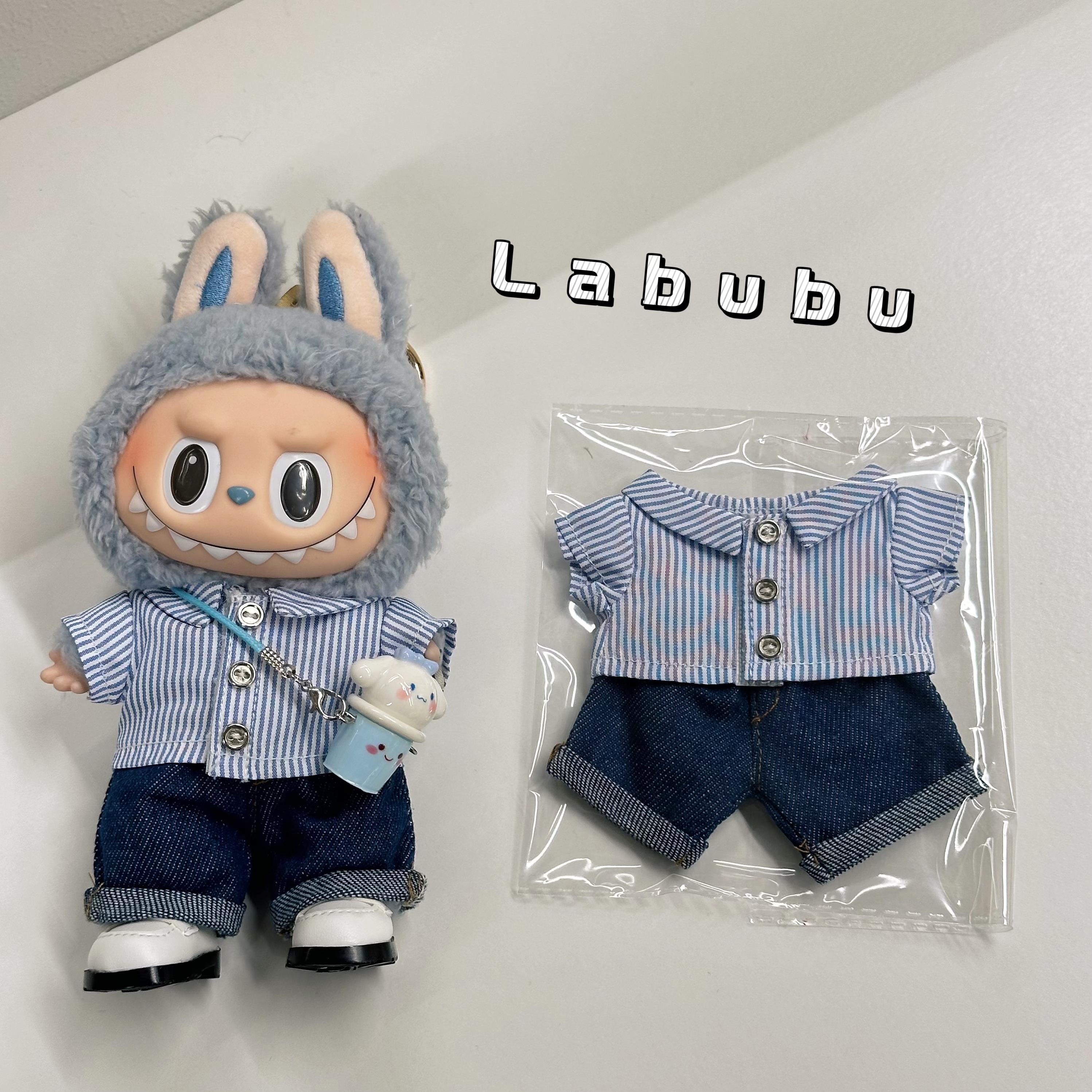 拉布布娃衣labubu公仔衣服糖不甜手作娃衣拉布布一二代三代站立坐