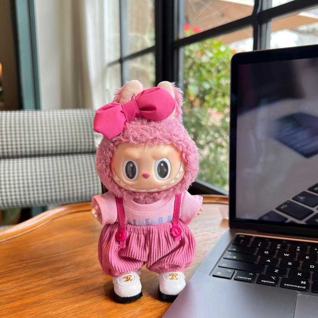 拉布布娃衣labubu公仔衣服一二三代拉布布衣服套装娃衣坐坐派对玫