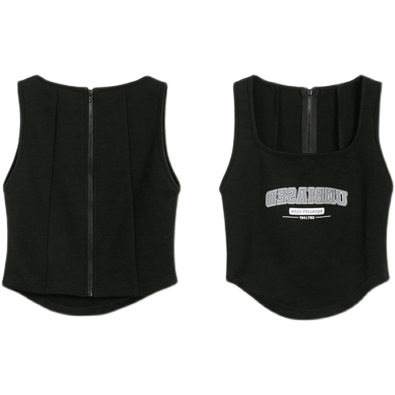 Liasynn sling Sweet vest female summer short bottom bottom bottoming and fashionable letter printing outside wearing clothes Liasynn sling Sweet vest female summer short bottom bottom bottoming and fashionable letter printing outside wearing clothes