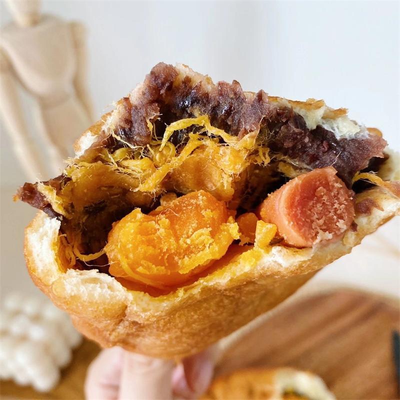 鸡腿面包儿时怀旧老式80后热狗火腿豆沙土豪肉松面包零食早餐整箱