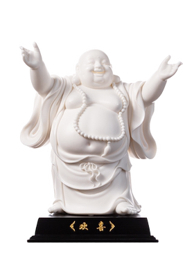 陶瓷摆件欢喜弥勒佛像家居饰品