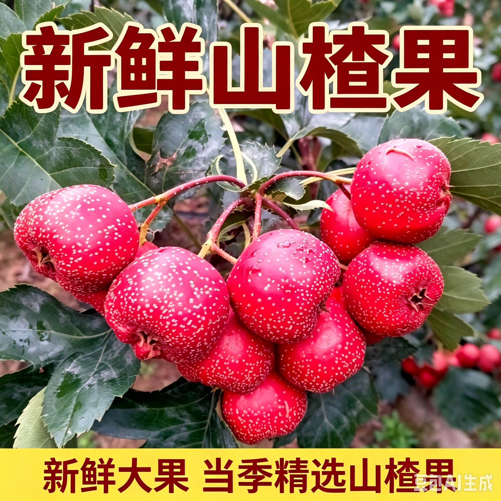 新鲜山楂果5斤山楂鲜果鲜山楂现摘大山楂大金星酸甜山楂果5斤包邮
