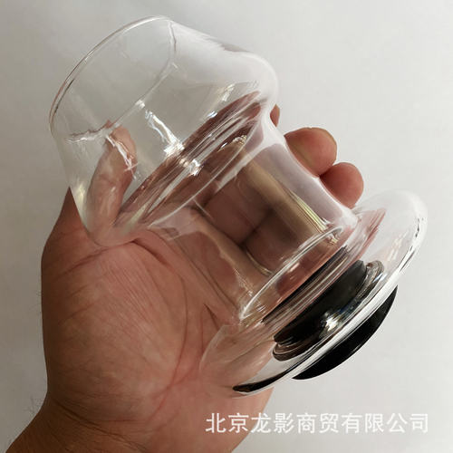 Hollow glass anal plug with plug, transparent anal expansio