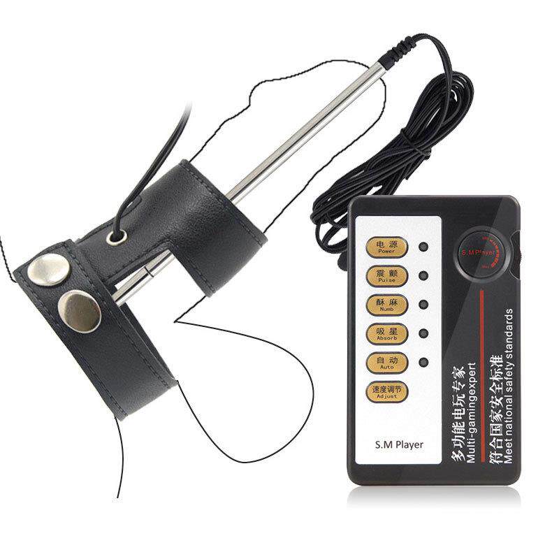 Male penis electric shock punishment toy urethral dilator