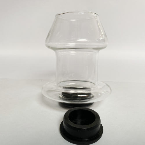 Hollow glass anal plug with plug, transparent anal expansio