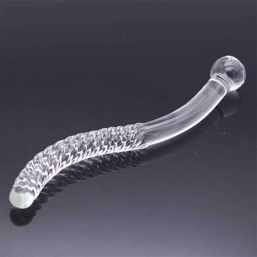 Glass-made femalemasturbation toy fake phallus adult product