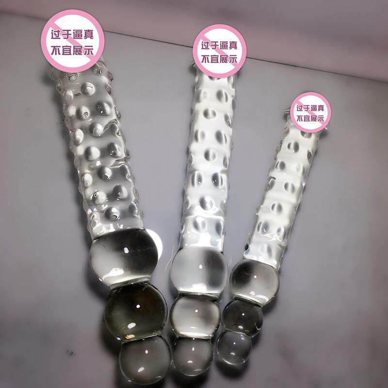 Glass-made femalemasturbation toy fake phallus adult product