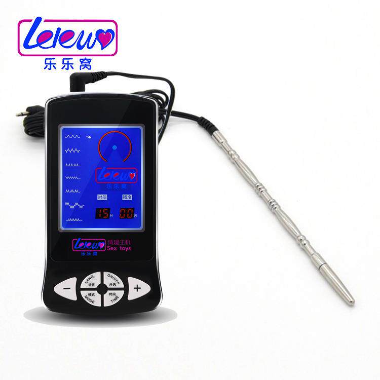 Male penis electric shock punishment toy urethral dilator