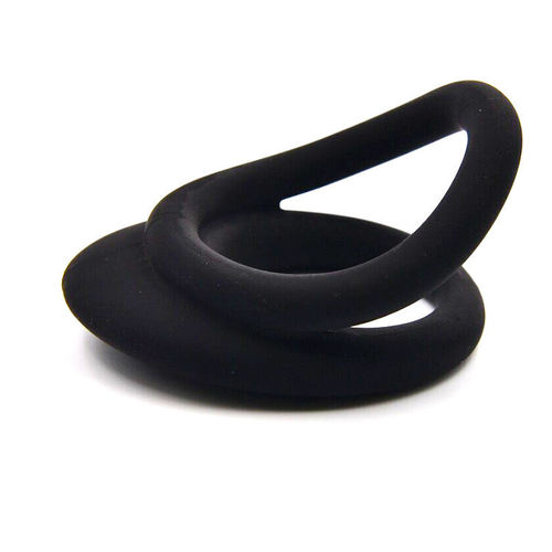 Silicone lock ring blocking leather case for men, flirting