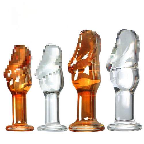 Glass-made femalemasturbation toy fake phallus adult product