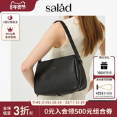 SaladMedium Corner 肩袋真皮腋下包单肩包女枕形高级感软皮包包