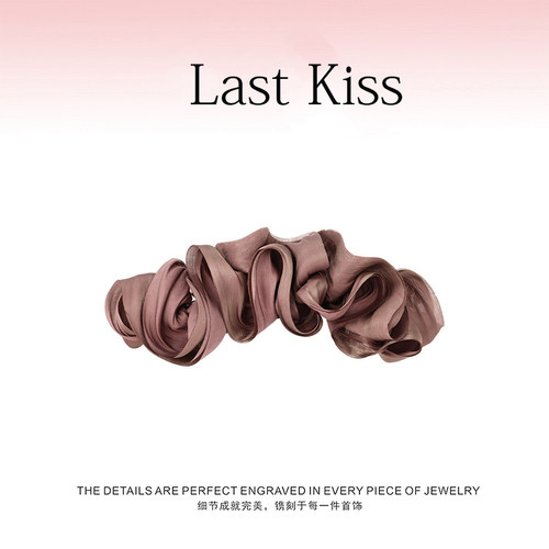 韩系月亮夹后脑勺马尾半扎香蕉夹