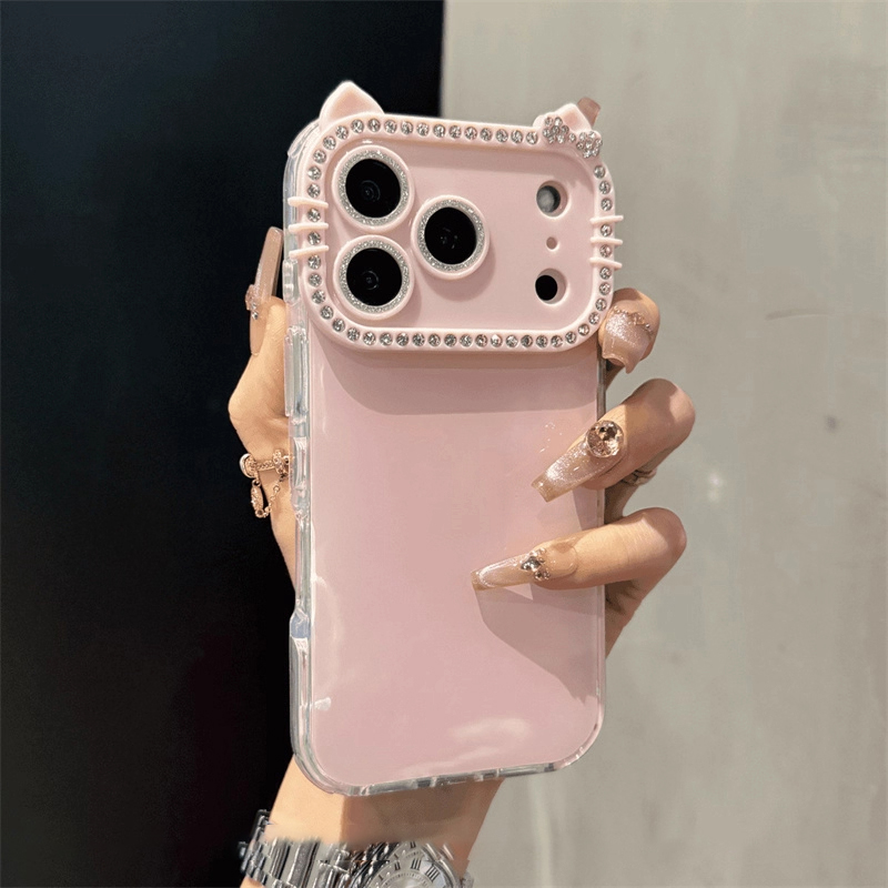 独特闪钻KT猫镜头适用iPhone17