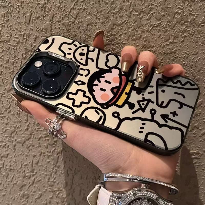 趣味可爱Q萌卡通线条涂鸦手机壳