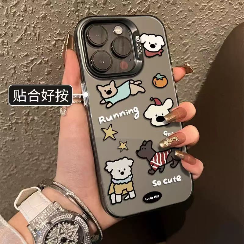 卡通可爱小狗涂鸦手机壳