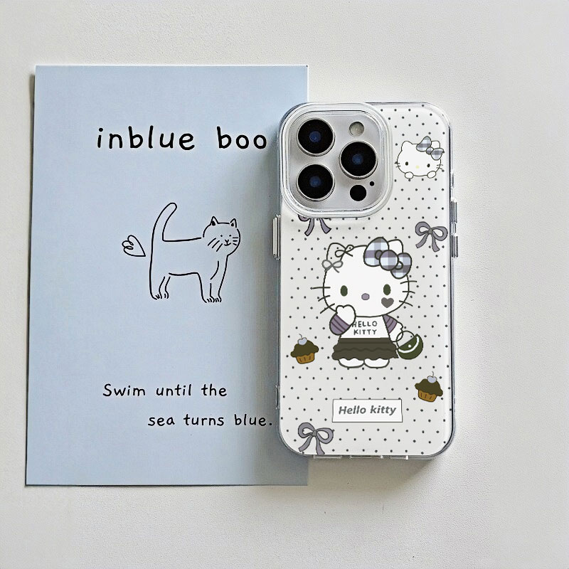 卡通可爱波点kitty猫手机壳