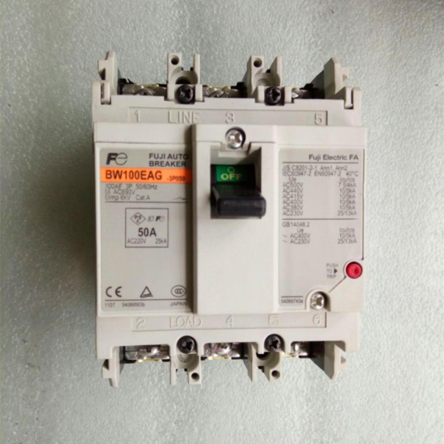 隆兴原装正品日本富士Fe空气开关断路器BW100EAG-3P050 50A 现货*