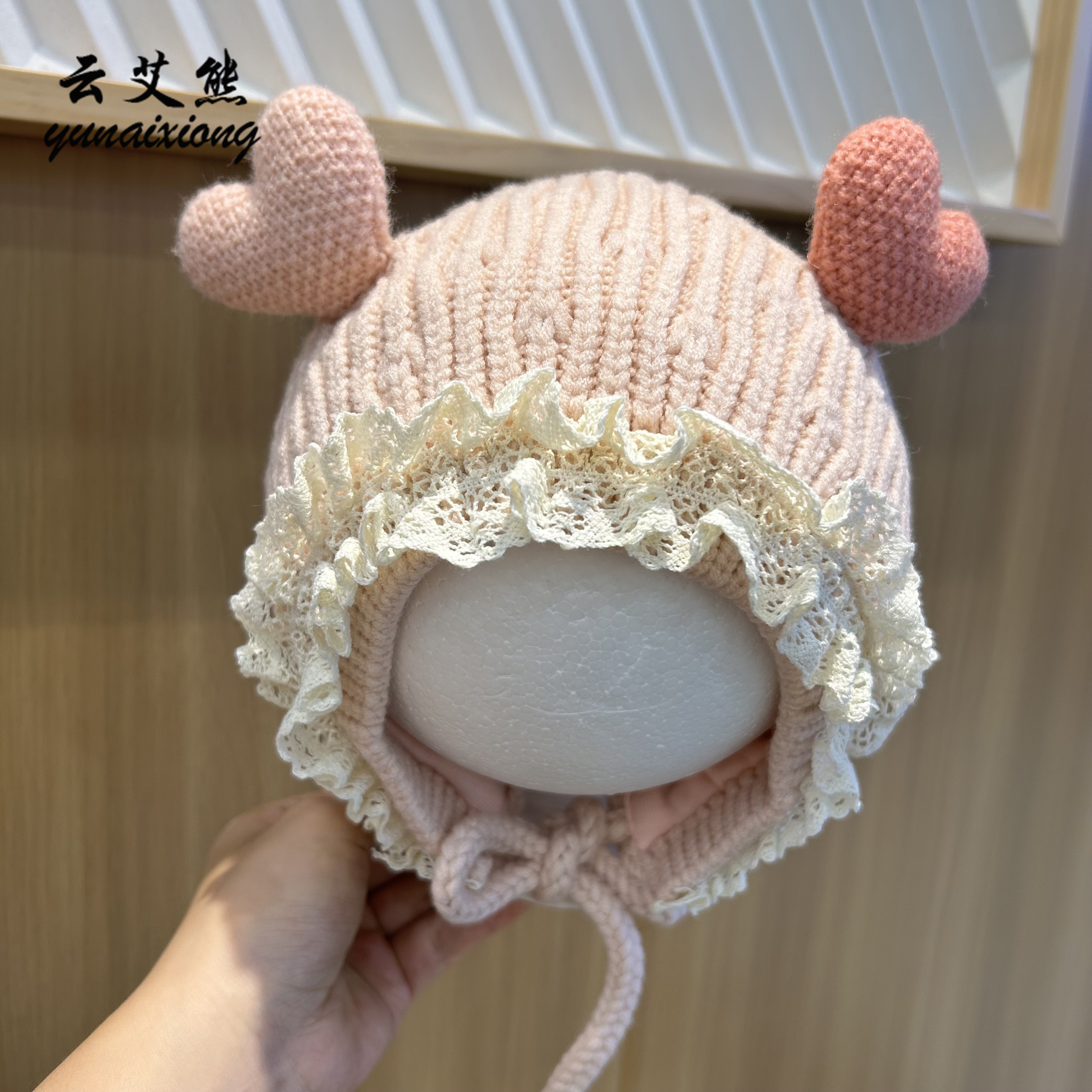 婴儿帽子春秋季女宝宝保暖护耳帽