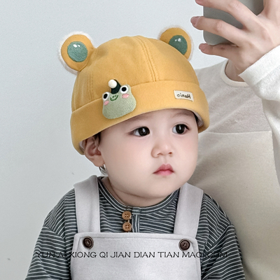婴儿帽子春秋季可爱小月龄卡通