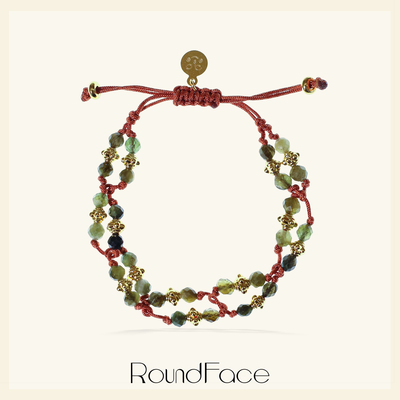 RoundFace2026ss原创高级感串珠编织新年复古红绳法式礼物送女友