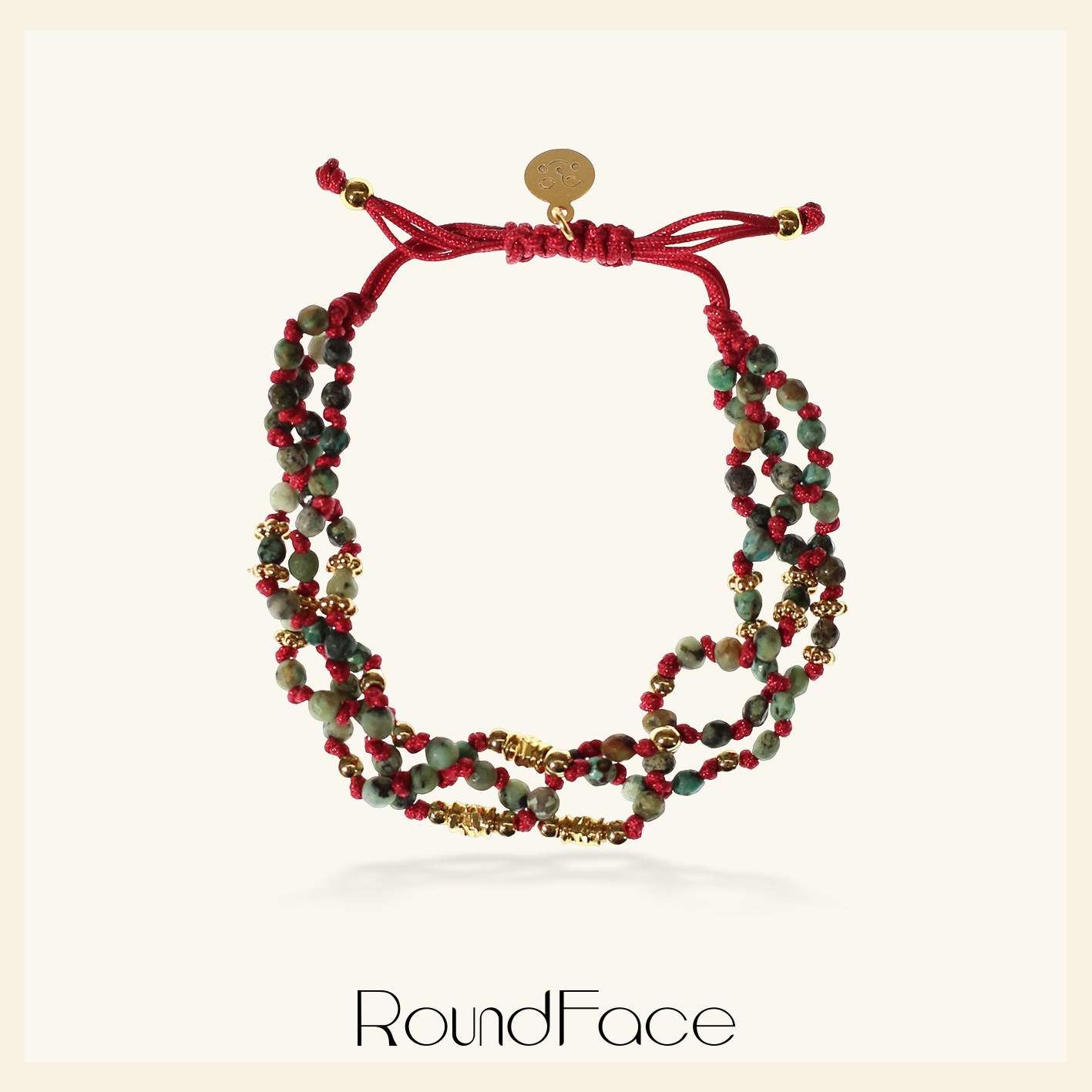 【新年礼物】RoundFace原创设计首饰红绿松串珠复古法式本命红绳,饰品/流行首饰/时尚饰品新,手链,淘宝优惠券,粉丝福利购,淘宝优惠卷