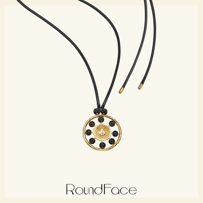 RoundFace炼金术系列圆脸黑玛瑙长项链法式手工度假高级感轻奢金