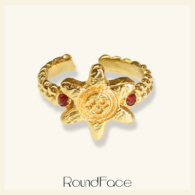 RoundFace花园系列星星戒指复古镶钻高级感小众设计师
