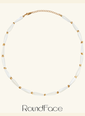 RoundFace24SS金属肌理百搭项链