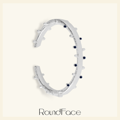 【朱珠同款】RoundFace2026新品金银浮雕宽镯复古高级设计感礼物