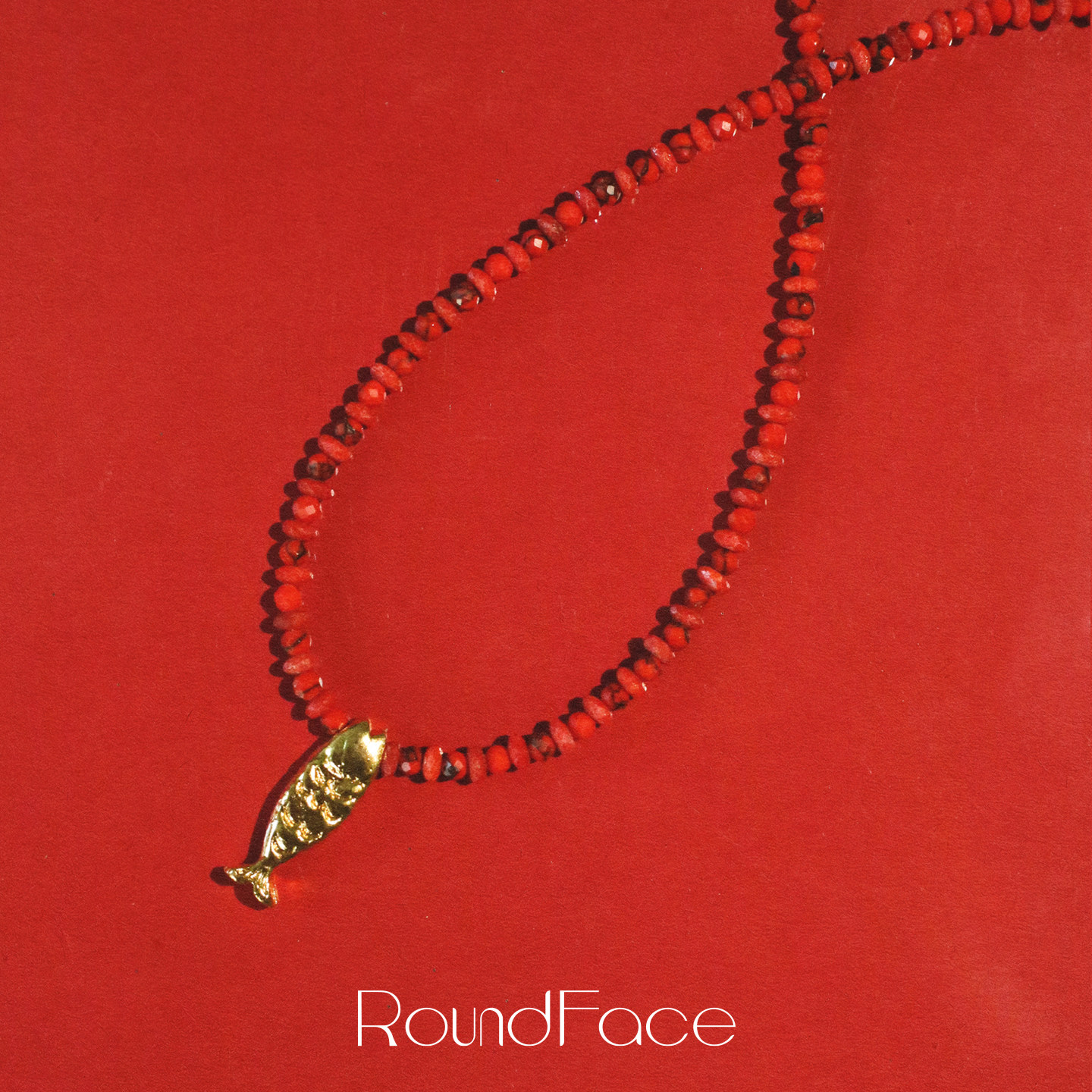 RoundFace 新年礼物红色原创鱼跃财门项链女高级感小众本命年配饰