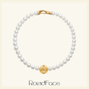 折扣款RoundFace月光系列 天然淡水珍珠项链女简约高级感锁骨链