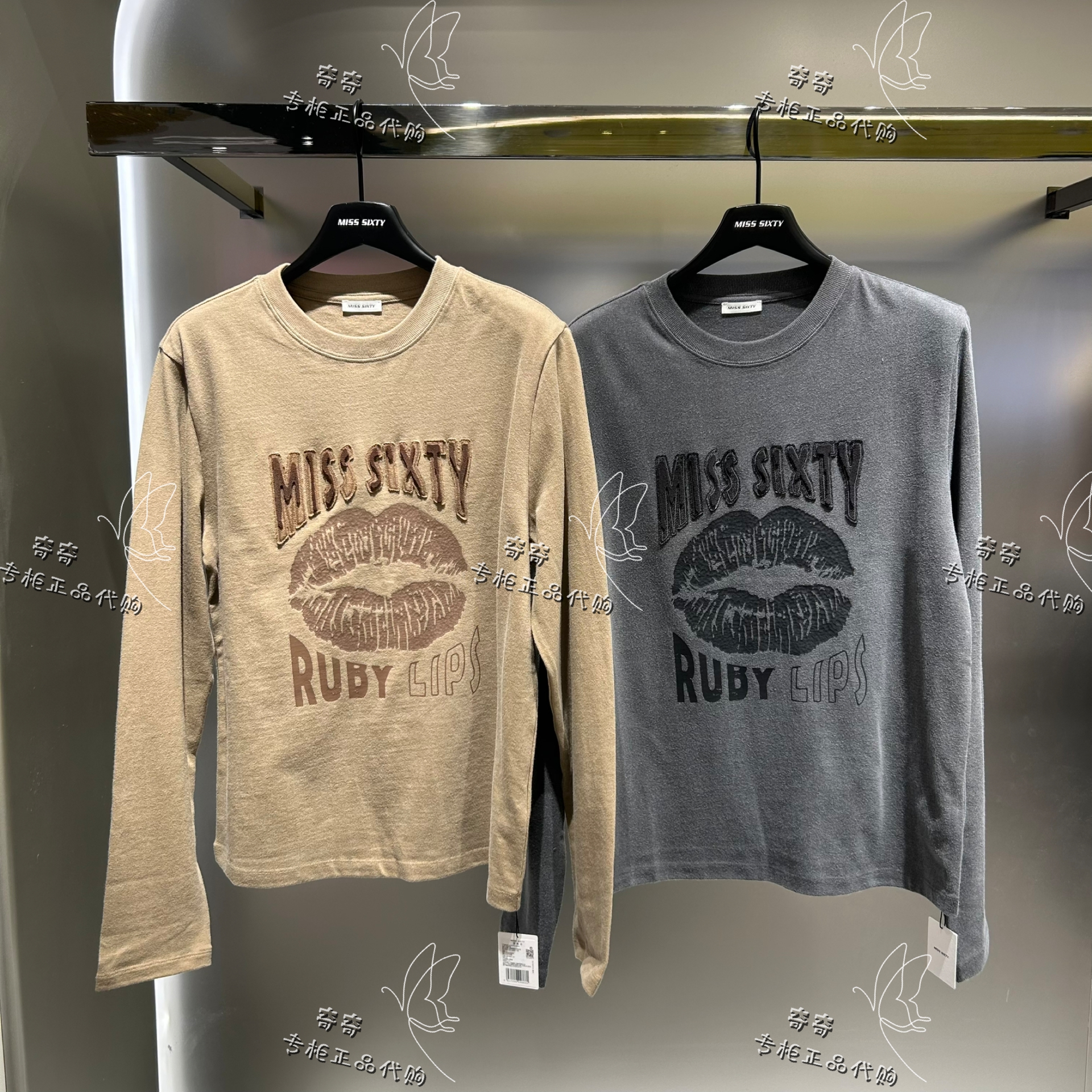 Miss sixty专柜正品10A 2025冬季新印花长袖T恤6S4SJ15500原1290