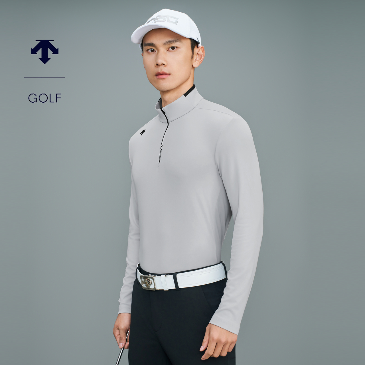 DESCENTEGOLF迪桑特高尔夫FIELD 男士立领长袖POLO衫G443MFTL91